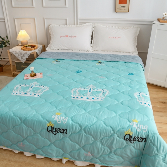 91家纺网 家纺一手货源 找家纺 百花王 2021新款芦荟棉夏凉被 皇冠