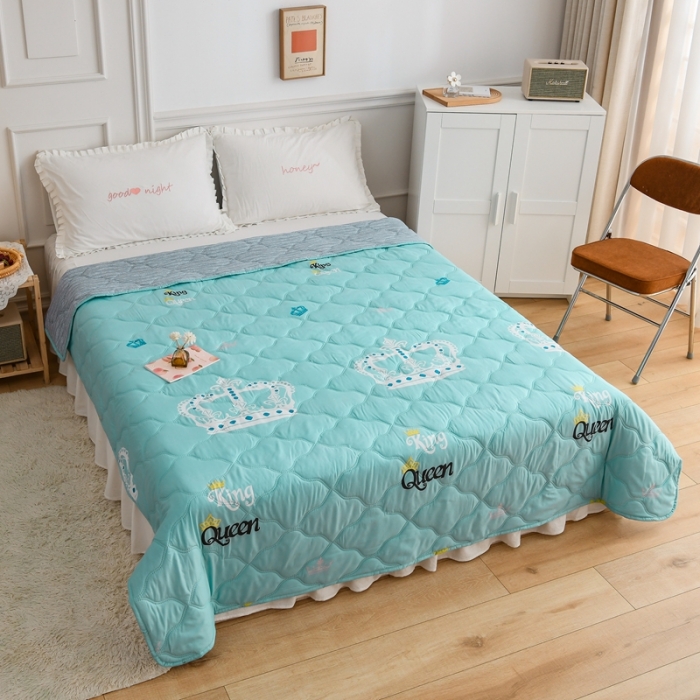 91家纺网 家纺一手货源 找家纺 百花王 2021新款芦荟棉夏凉被 皇冠