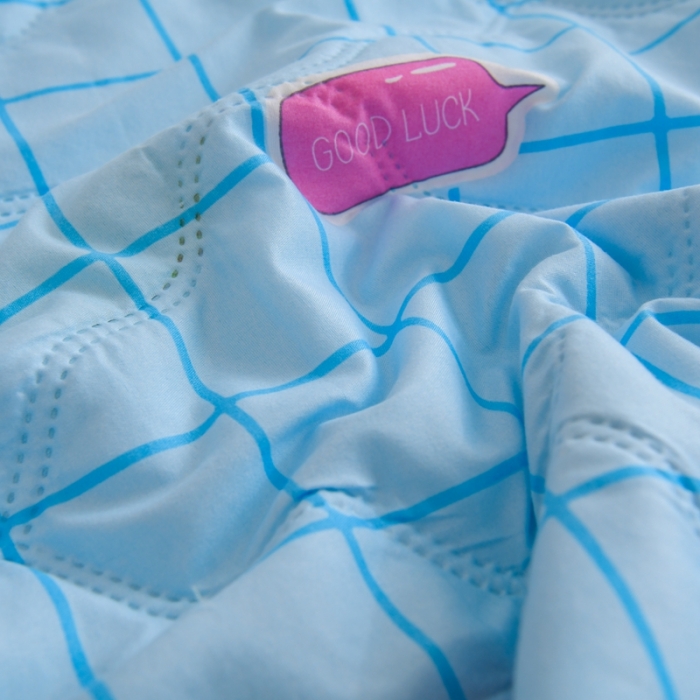 91家纺网 家纺一手货源 找家纺 百花王 2021新款芦荟棉夏凉被 蓝格