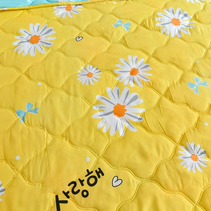 91家纺网 家纺一手货源 找家纺 百花王 2021新款芦荟棉夏凉被 迷迭香菊