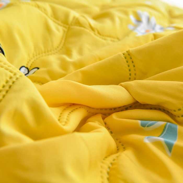 91家纺网 家纺一手货源 找家纺 百花王 2021新款芦荟棉夏凉被 迷迭香菊