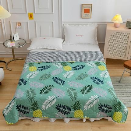 91家纺网 家纺一手货源 找家纺 百花王 2021新款芦荟棉夏凉被 甜菠萝