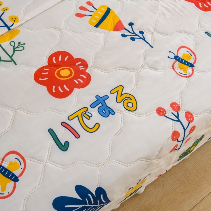 91家纺网 家纺一手货源 找家纺 百花王 2021新款芦荟棉夏凉被 幸福花