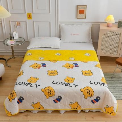 91家纺网 家纺一手货源 找家纺 百花王 2021新款芦荟棉夏凉被 威乐熊