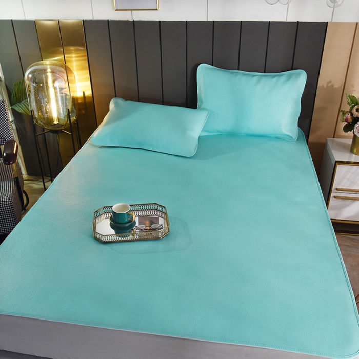 91家纺网 家纺一手货源 找家纺 吾秀 2021新款数码版头层牛皮席 蒂芙尼