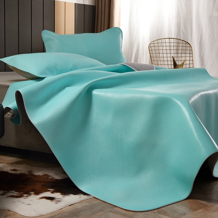 91家纺网 家纺一手货源 找家纺 吾秀 2021新款数码版头层牛皮席 蒂芙尼