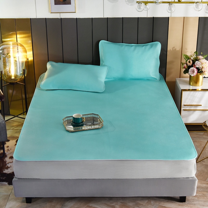 91家纺网 家纺一手货源 找家纺 吾秀 2021新款数码版头层牛皮席 蒂芙尼