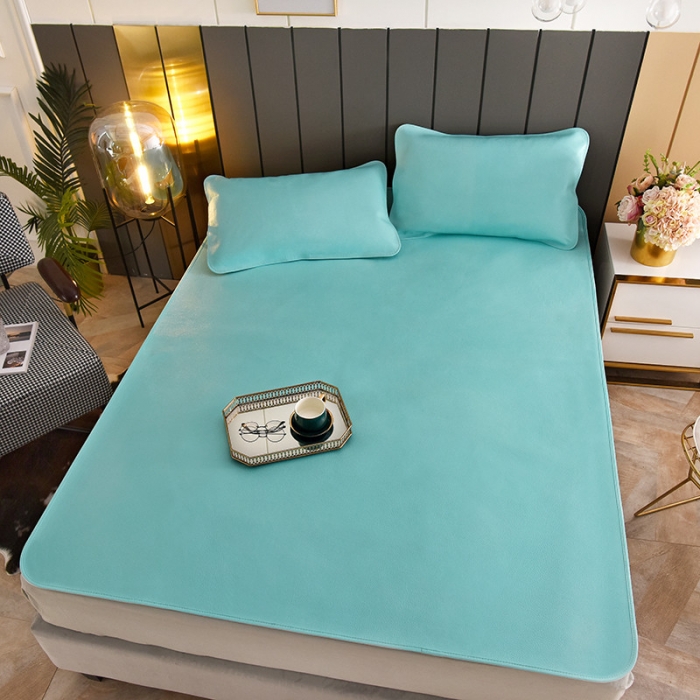 91家纺网 家纺一手货源 找家纺 吾秀 2021新款数码版头层牛皮席 蒂芙尼