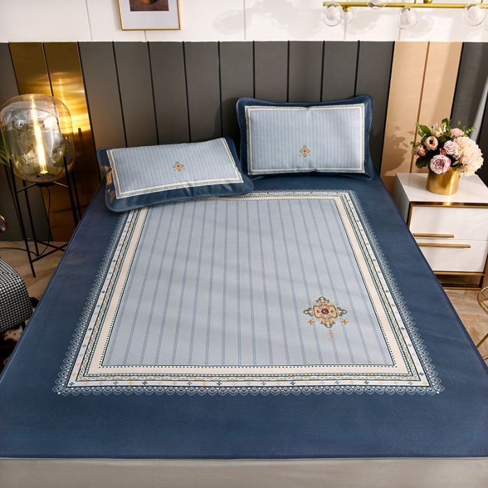 91家纺网 家纺一手货源 找家纺 吾秀 2021新款数码版头层牛皮席 洛琳