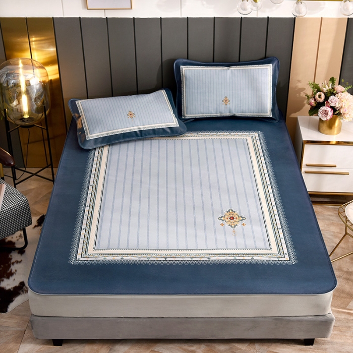 91家纺网 家纺一手货源 找家纺 吾秀 2021新款数码版头层牛皮席 洛琳