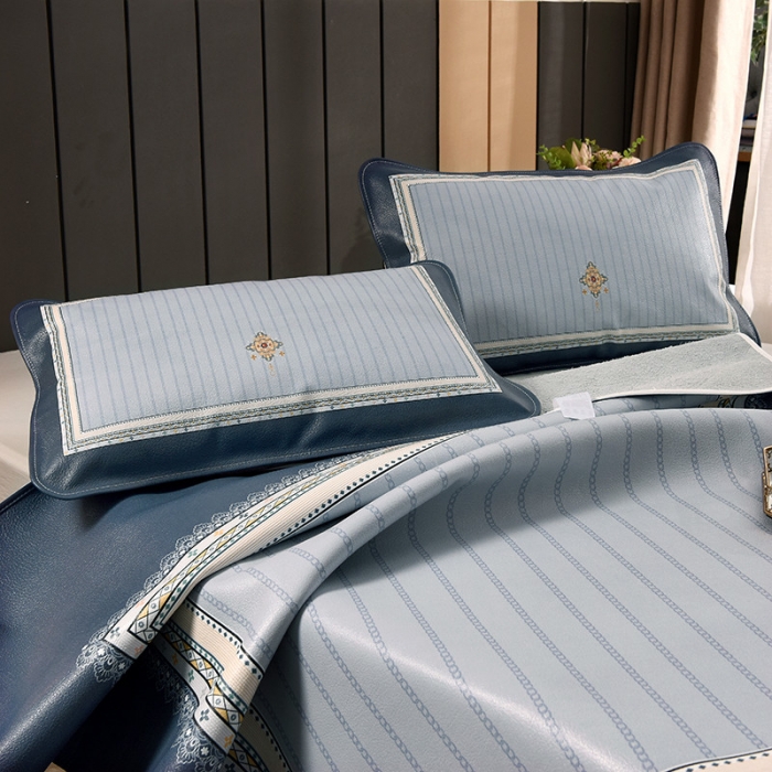 91家纺网 家纺一手货源 找家纺 吾秀 2021新款数码版头层牛皮席 洛琳