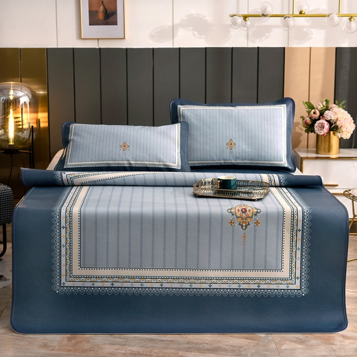 91家纺网 家纺一手货源 找家纺 吾秀 2021新款数码版头层牛皮席 洛琳