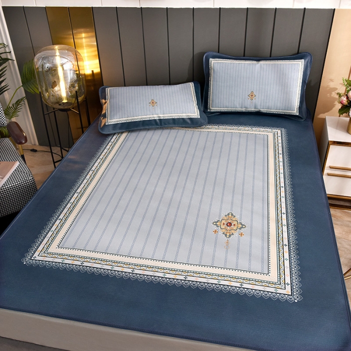 91家纺网 家纺一手货源 找家纺 吾秀 2021新款数码版头层牛皮席 洛琳