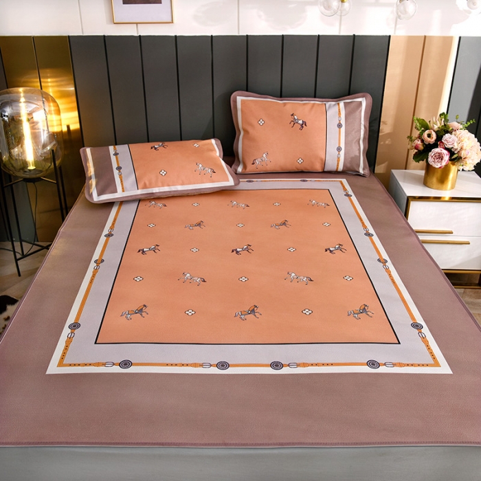 91家纺网 家纺一手货源 找家纺 吾秀 2021新款数码版头层牛皮席 米莎