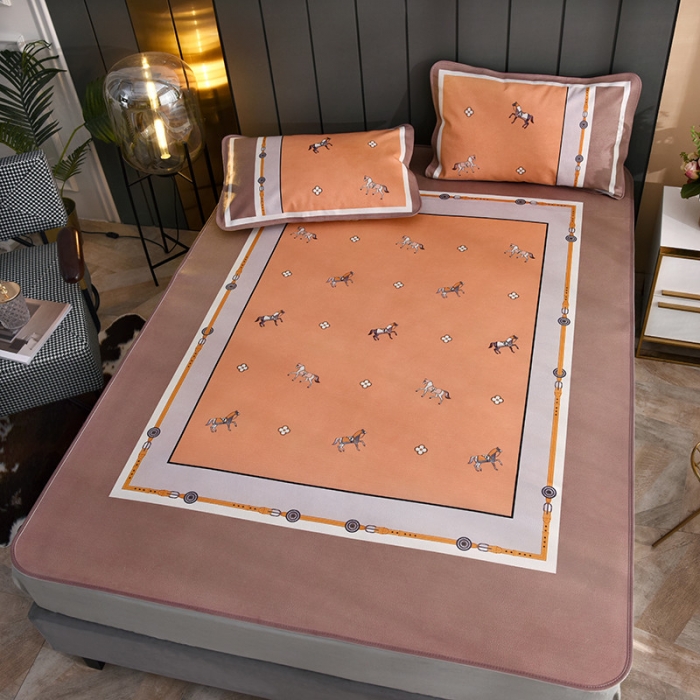 91家纺网 家纺一手货源 找家纺 吾秀 2021新款数码版头层牛皮席 米莎