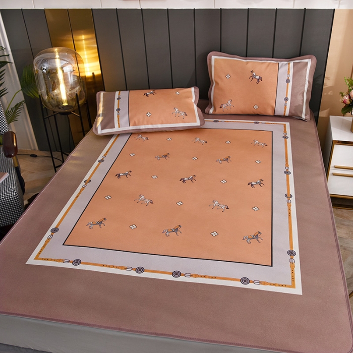 91家纺网 家纺一手货源 找家纺 吾秀 2021新款数码版头层牛皮席 米莎