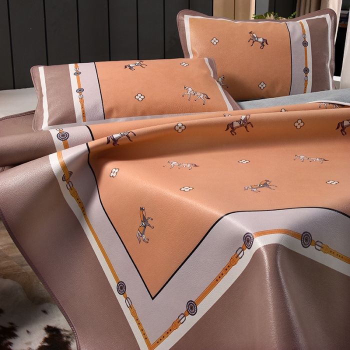 91家纺网 家纺一手货源 找家纺 吾秀 2021新款数码版头层牛皮席 米莎