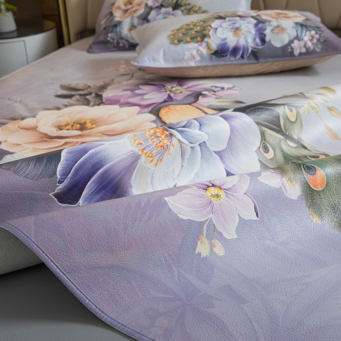 91家纺网 家纺一手货源 找家纺 吾秀 2021新款数码版头层牛皮席 雀之舞