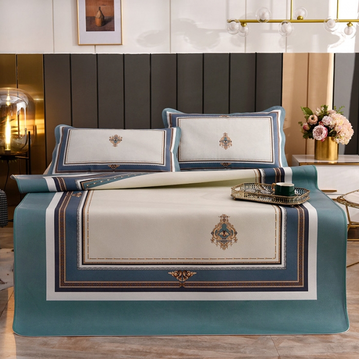 91家纺网 家纺一手货源 找家纺 吾秀 2021新款数码版头层牛皮席 瑞莱