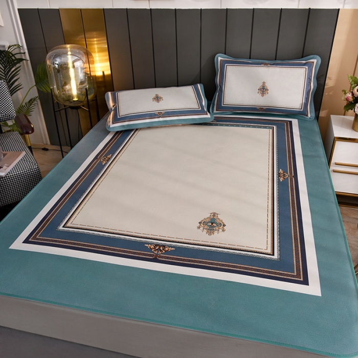 91家纺网 家纺一手货源 找家纺 吾秀 2021新款数码版头层牛皮席 瑞莱