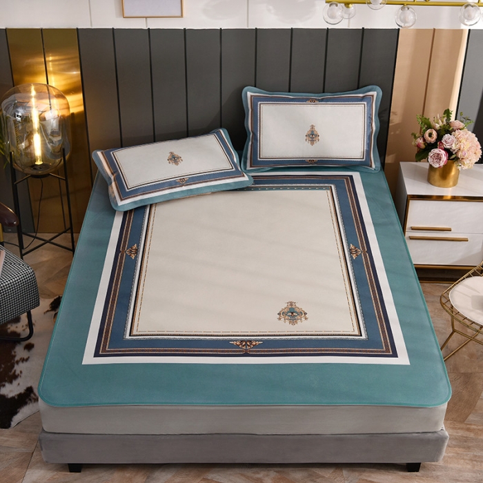 91家纺网 家纺一手货源 找家纺 吾秀 2021新款数码版头层牛皮席 瑞莱