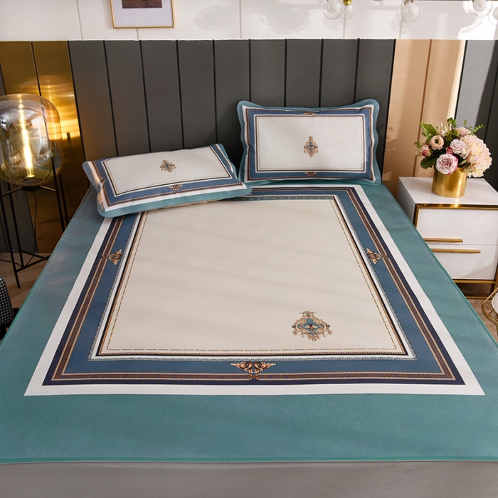 91家纺网 家纺一手货源 找家纺 吾秀 2021新款数码版头层牛皮席 瑞莱