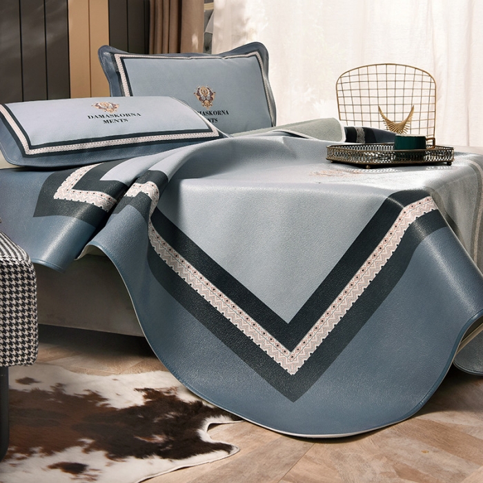 91家纺网 家纺一手货源 找家纺 吾秀 2021新款数码版头层牛皮席 奢享