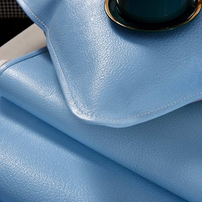 91家纺网 家纺一手货源 找家纺 吾秀 2021新款数码版头层牛皮席 天蓝