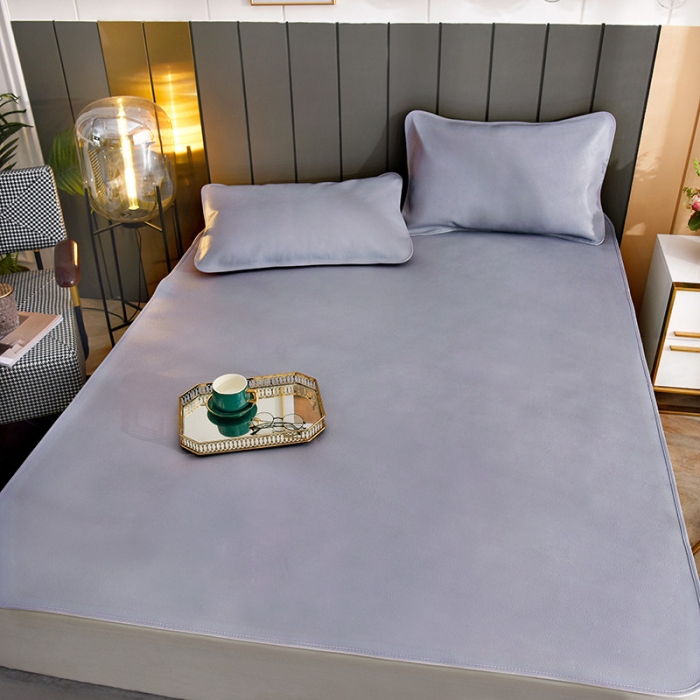 91家纺网 家纺一手货源 找家纺 吾秀 2021新款数码版头层牛皮席 星空灰