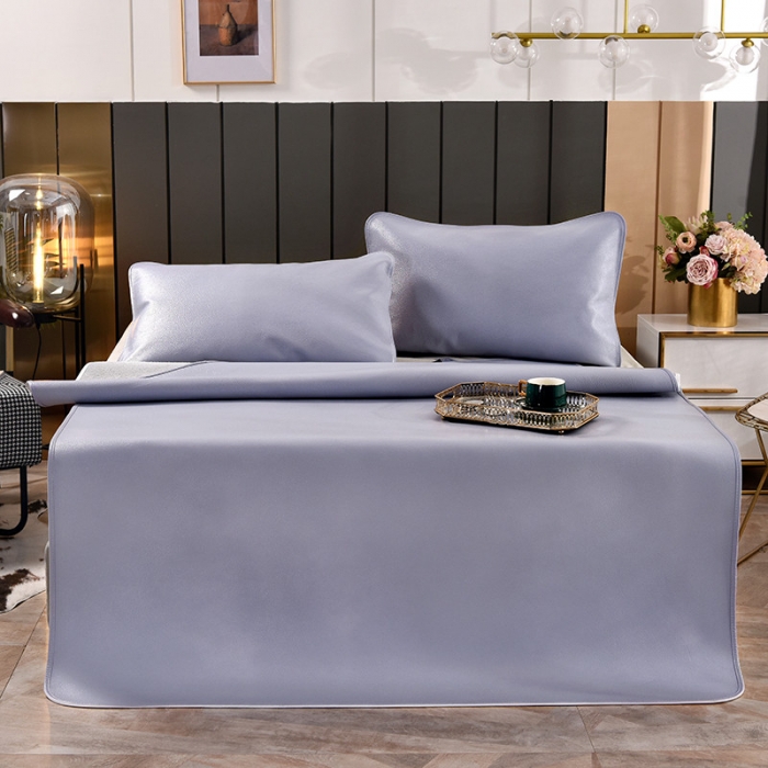 91家纺网 家纺一手货源 找家纺 吾秀 2021新款数码版头层牛皮席 星空灰