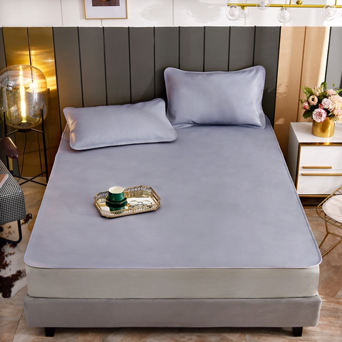 91家纺网 家纺一手货源 找家纺 吾秀 2021新款数码版头层牛皮席 星空灰