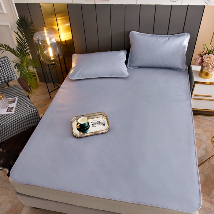 91家纺网 家纺一手货源 找家纺 吾秀 2021新款数码版头层牛皮席 星空灰