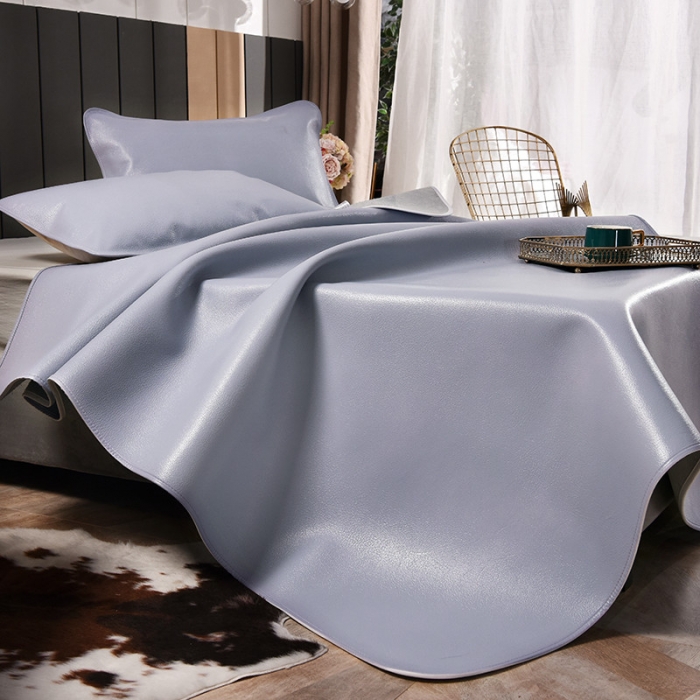 91家纺网 家纺一手货源 找家纺 吾秀 2021新款数码版头层牛皮席 星空灰