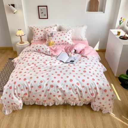 怡家居 2021新款韩版全棉四件套草莓甜心