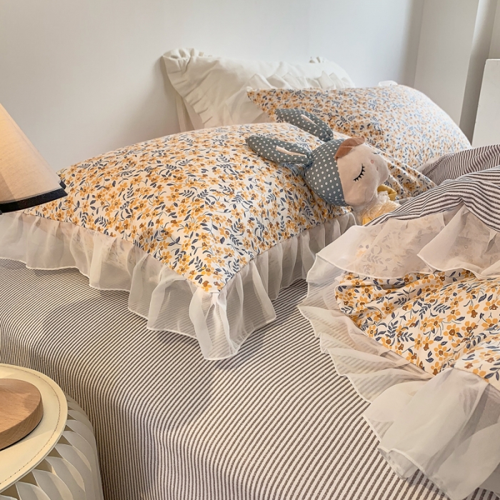 91家纺网 家纺一手货源 找家纺 怡家居 2021新款韩版全棉四件套春谣