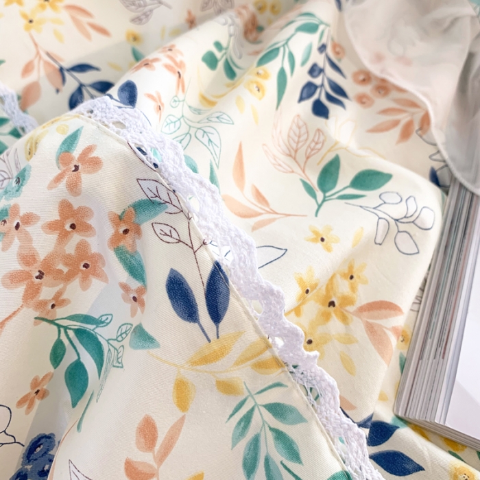 91家纺网 家纺一手货源 找家纺 怡家居 2021新款韩版全棉四件套 梦影