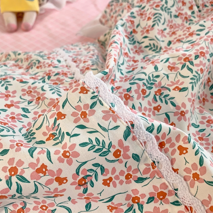 91家纺网 家纺一手货源 找家纺 怡家居 2021新款韩版全棉四件套 桃夭