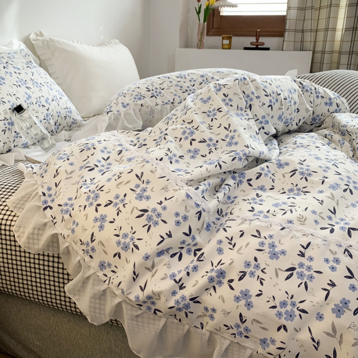 91家纺网 家纺一手货源 找家纺 怡家居 2021新款韩版全棉四件套星月