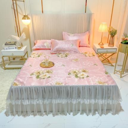 91家纺网 家纺一手货源 找家纺 （总）ds生活馆 凉席冰丝席可水洗冰丝席床裙款冰丝席三件套