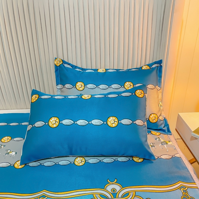 91家纺网 家纺一手货源 找家纺 ds生活馆 凉席冰丝席可水洗冰丝席床裙款冰丝席三件套 爱马仕