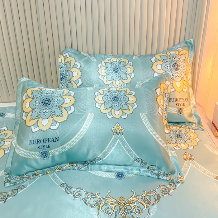 91家纺网 家纺一手货源 找家纺 ds生活馆 凉席冰丝席可水洗冰丝席床裙款冰丝席三件套 华尔兹兰