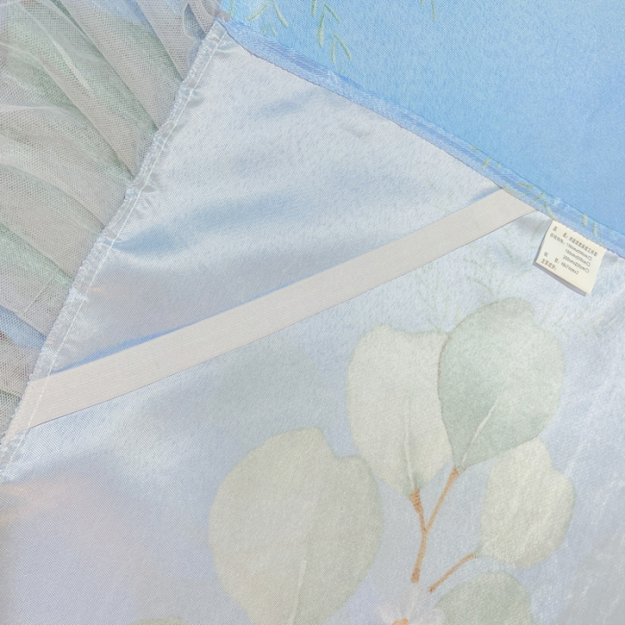 91家纺网 家纺一手货源 找家纺 ds生活馆 凉席冰丝席可水洗冰丝席床裙款冰丝席三件套 森林奇境