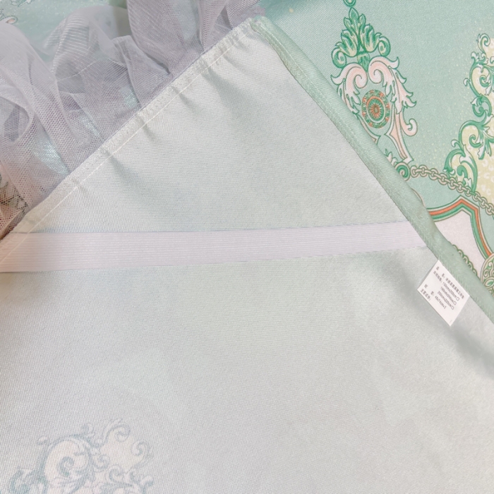 91家纺网 家纺一手货源 找家纺 ds生活馆 凉席冰丝席可水洗冰丝席床裙款冰丝席三件套 维纳斯绿