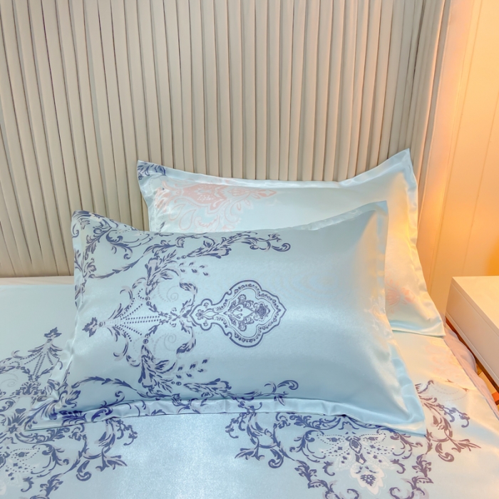 91家纺网 家纺一手货源 找家纺 ds生活馆 凉席冰丝席可水洗冰丝席床裙款冰丝席三件套 悉尼蓝