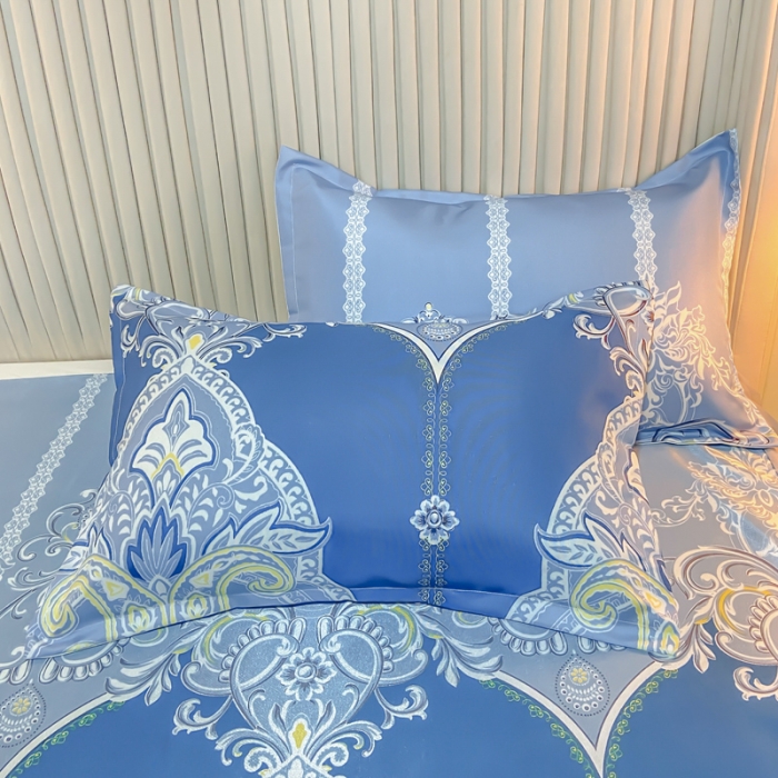 91家纺网 家纺一手货源 找家纺 ds生活馆 凉席冰丝席可水洗冰丝席床裙款冰丝席三件套 雅韵翩然