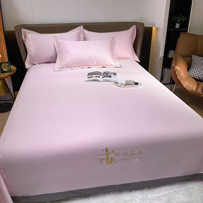 91家纺网 家纺一手货源 找家纺 （总）眠帛家居 2021刺绣竹语天丝凉席冰丝席空调席三件套