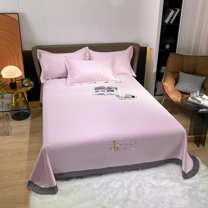 91家纺网 家纺一手货源 找家纺 （总）眠帛家居 2021刺绣竹语天丝凉席冰丝席空调席三件套