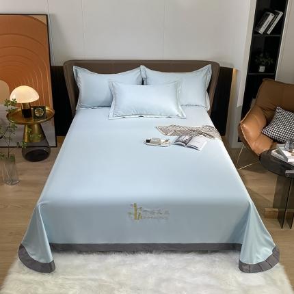 91家纺网 家纺一手货源 找家纺 眠帛家居 2021新款刺绣竹语天丝凉席三件套 刺绣兰