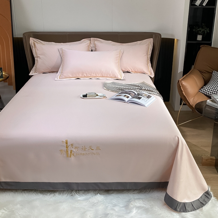 91家纺网 家纺一手货源 找家纺 眠帛家居 2021新款刺绣竹语天丝凉席三件套 刺绣玉