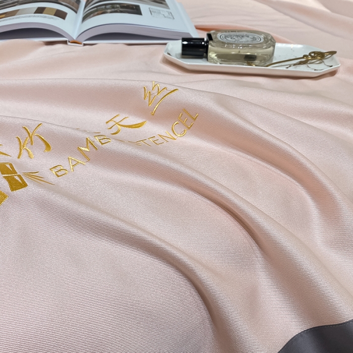 91家纺网 家纺一手货源 找家纺 眠帛家居 2021新款刺绣竹语天丝凉席三件套 刺绣玉